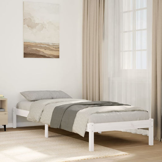 Cadre de lit extra long sans matelas 80x220 cm bois massif pin