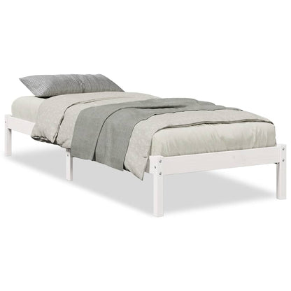 Cadre de lit extra long sans matelas 90x220 cm bois massif pin