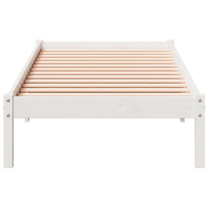 Cadre de lit extra long sans matelas 90x220 cm bois massif pin