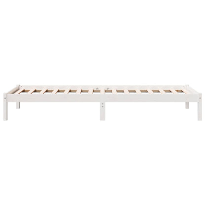 Cadre de lit extra long sans matelas 90x220 cm bois massif pin