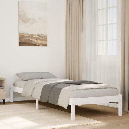 Cadre de lit extra long sans matelas 90x220 cm bois massif pin