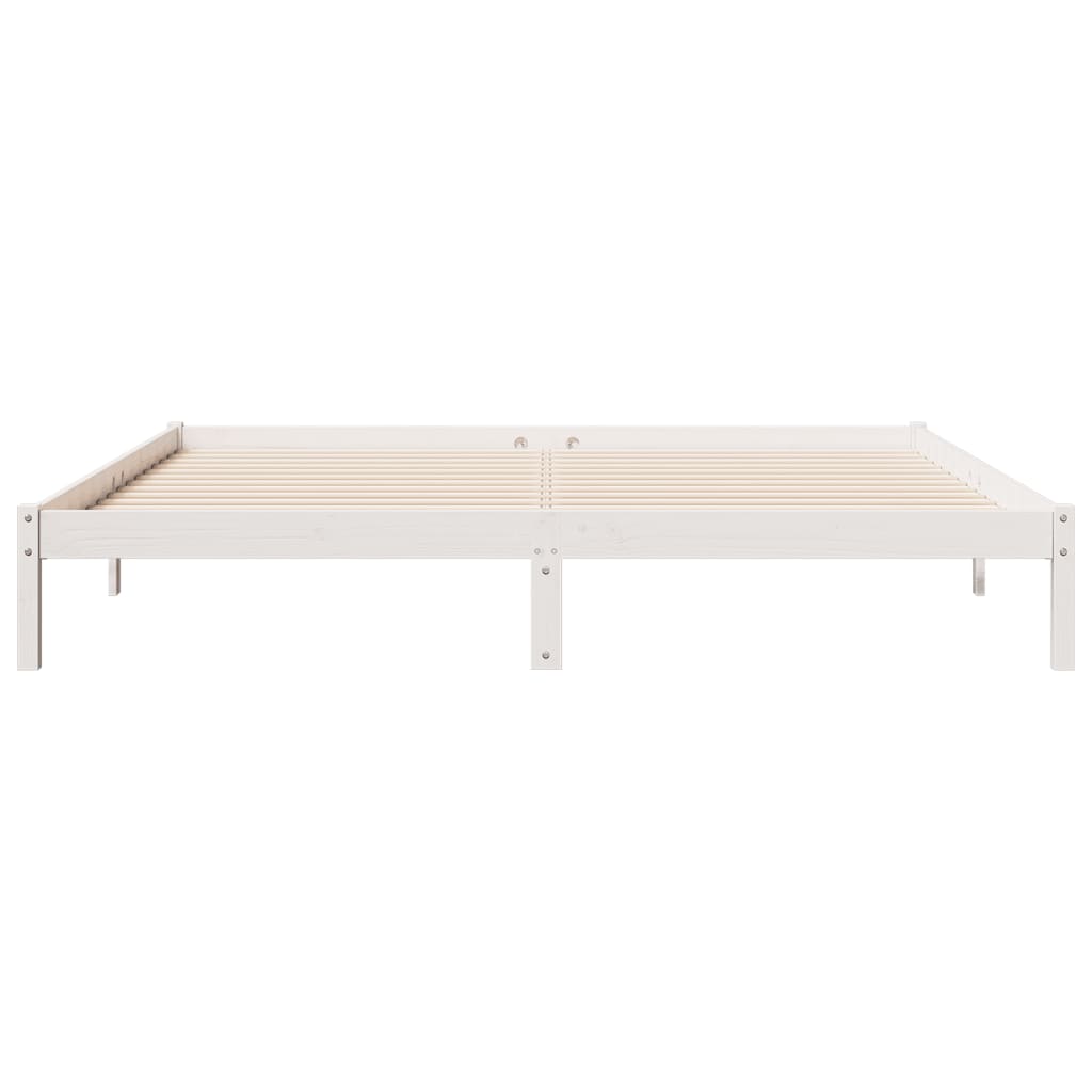 Cadre de lit extra long sans matelas 180x220 cm bois massif pin