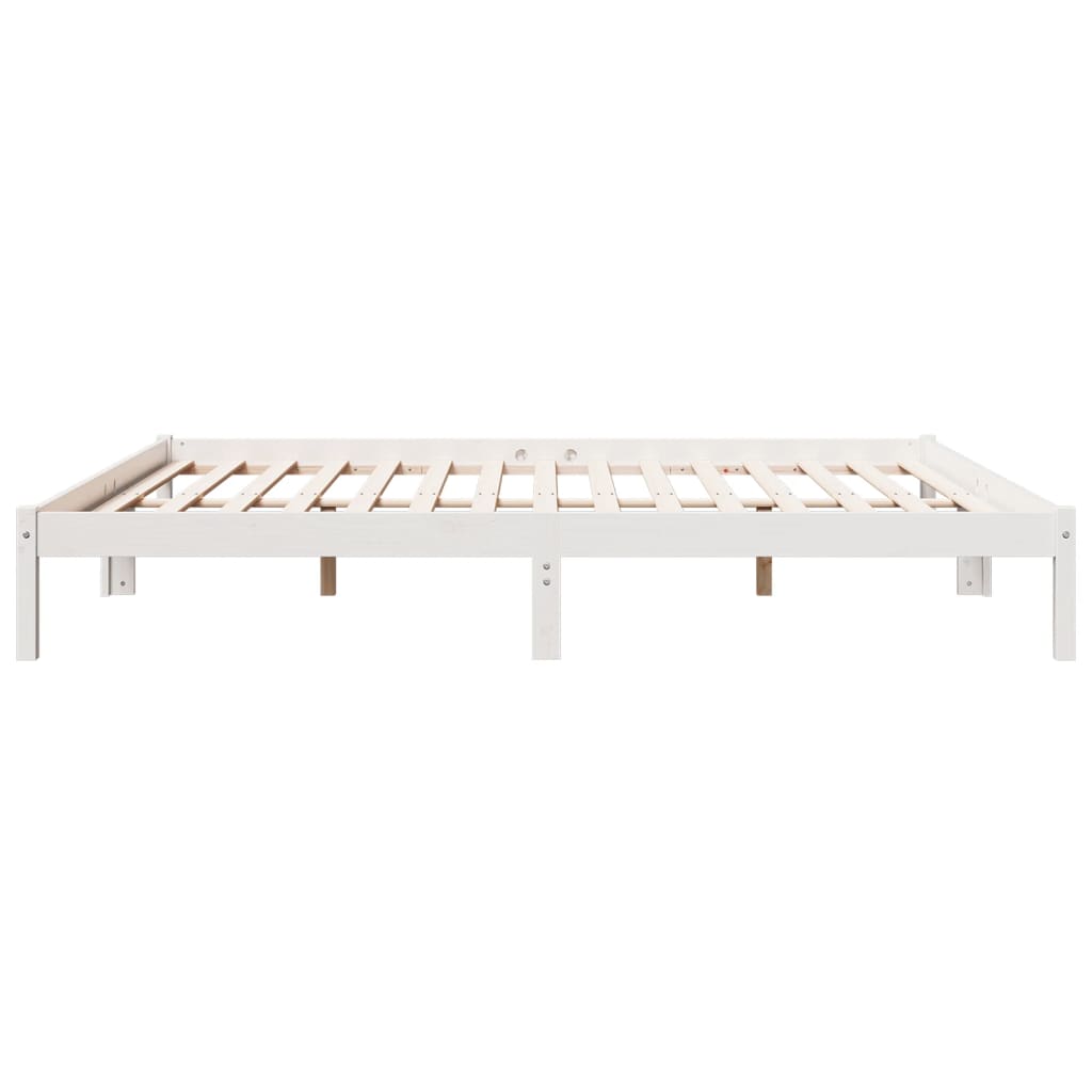 Cadre de lit extra long sans matelas 180x220 cm bois massif pin