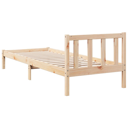 Cadre de lit extra long sans matelas 80x210 cm bois massif pin