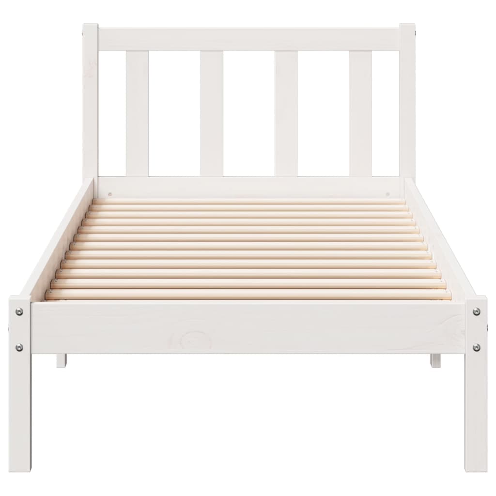 Cadre de lit extra long sans matelas 80x210 cm bois massif pin