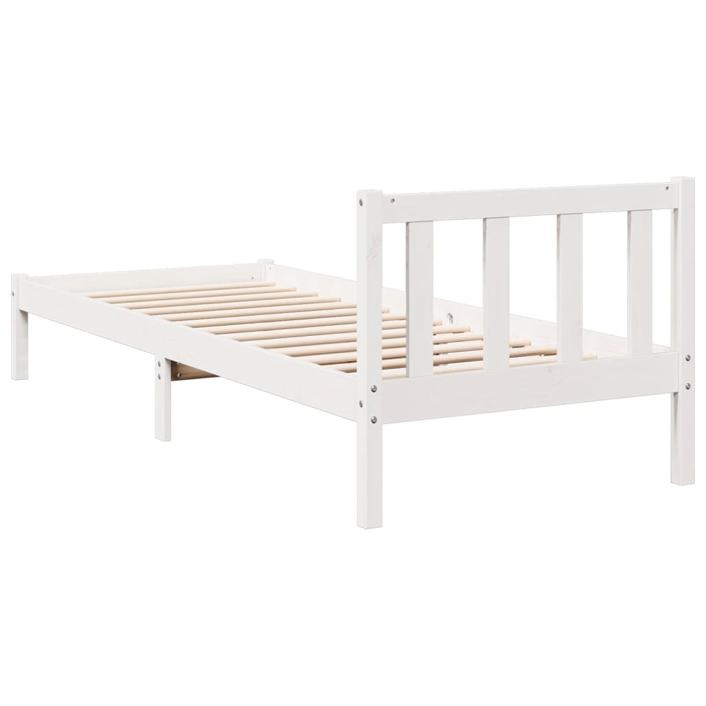 Cadre de lit extra long sans matelas 80x210 cm bois massif pin