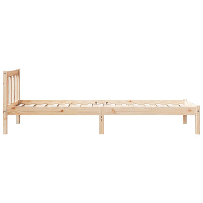 Cadre de lit extra long sans matelas 90x210 cm bois massif pin