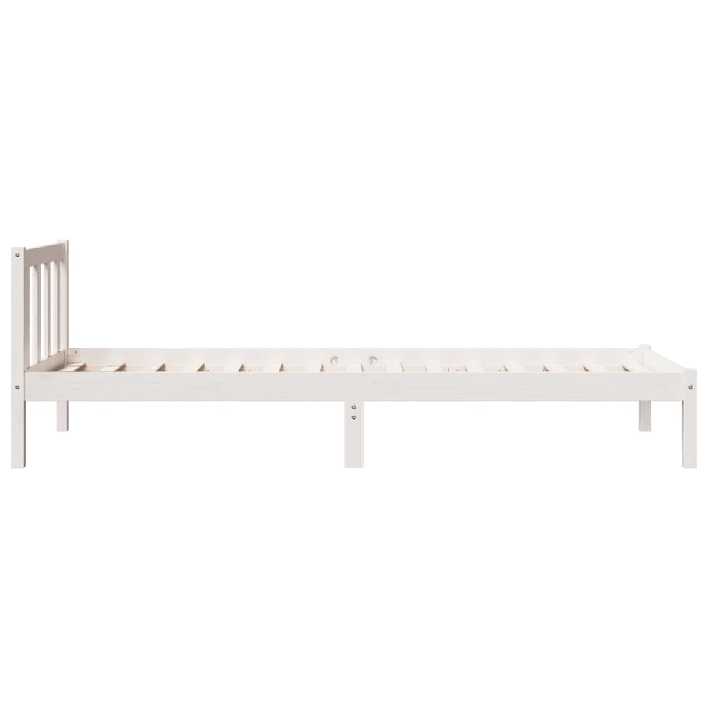 Cadre de lit extra long sans matelas 90x210 cm bois massif pin