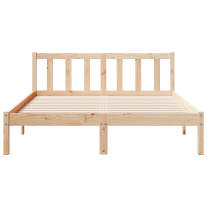 Cadre de lit extra long sans matelas 160x210 cm bois massif pin