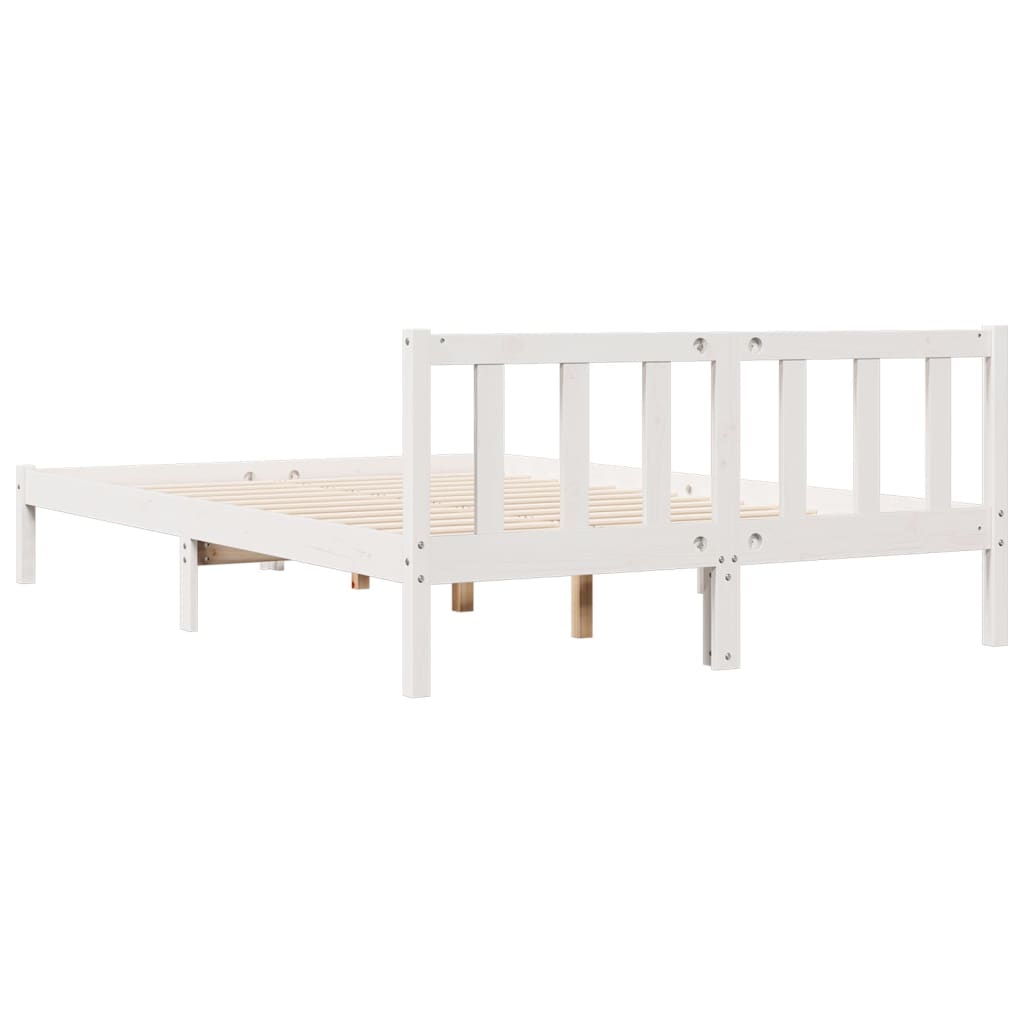 Cadre de lit extra long sans matelas 160x210 cm bois massif pin