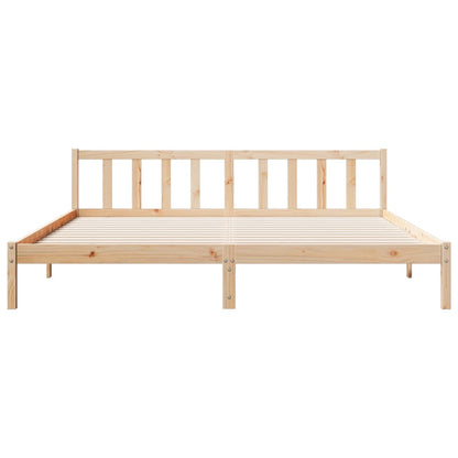 Cadre de lit extra long sans matelas 180x210 cm bois massif pin