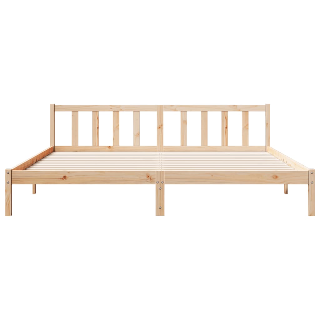 Cadre de lit extra long sans matelas 200x210 cm bois massif pin