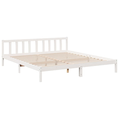 Cadre de lit extra long sans matelas 200x210 cm bois massif pin