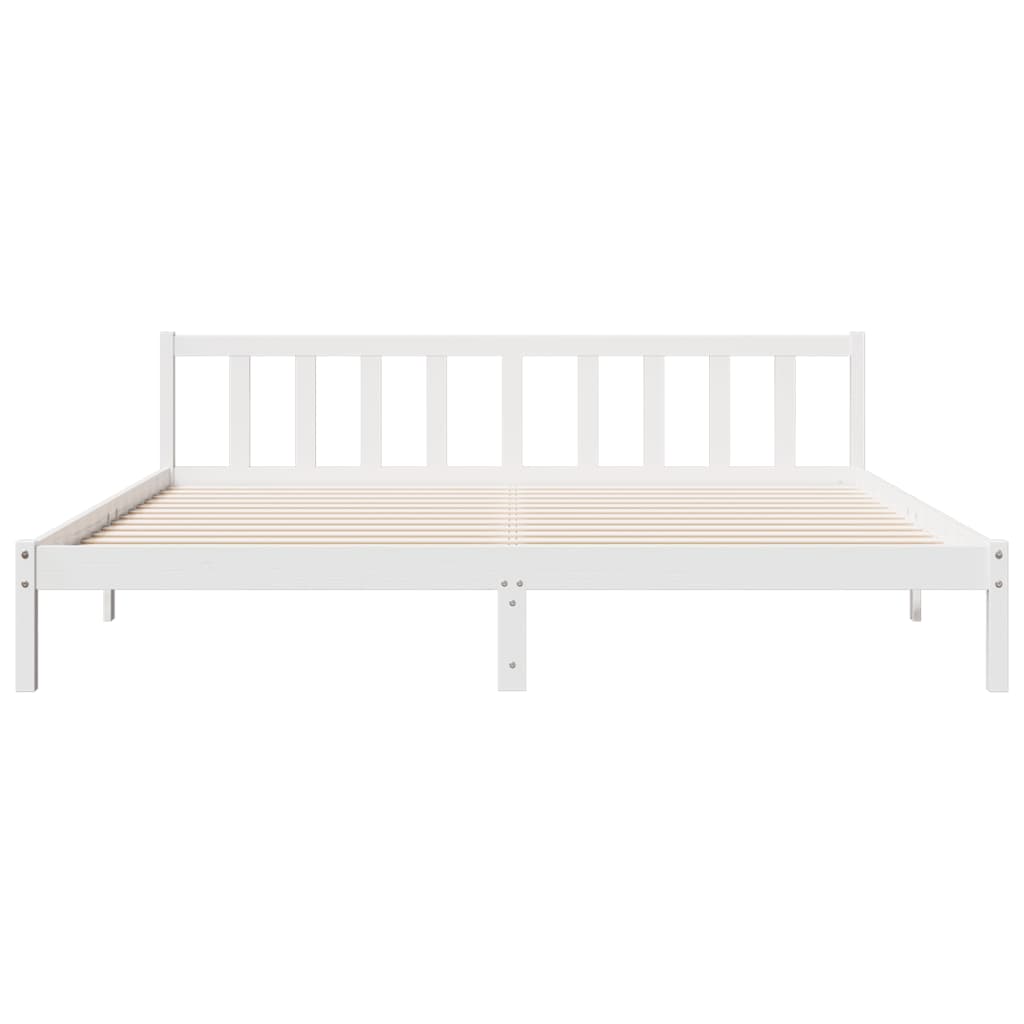 Cadre de lit extra long sans matelas 200x210 cm bois massif pin