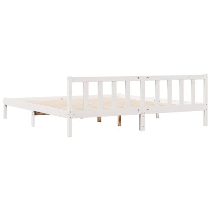 Cadre de lit extra long sans matelas 200x210 cm bois massif pin