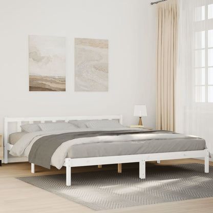 Cadre de lit extra long sans matelas 200x210 cm bois massif pin