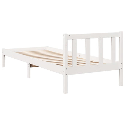 Cadre de lit extra long sans matelas 80x220 cm bois massif pin