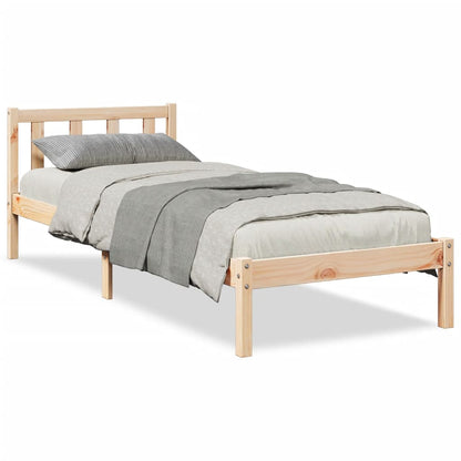 Cadre de lit extra long sans matelas 90x220 cm bois massif pin