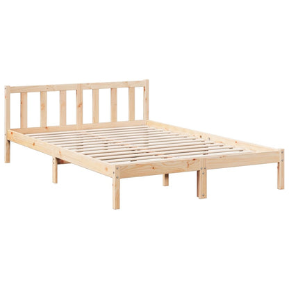 Cadre de lit extra long sans matelas 140x220 cm bois massif pin