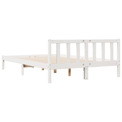 Cadre de lit extra long sans matelas 140x220 cm bois massif pin