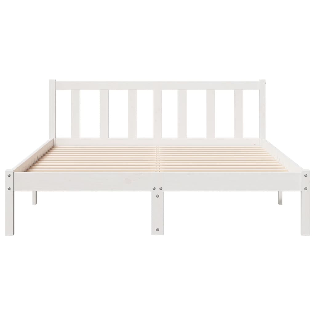 Cadre de lit extra long sans matelas 160x220 cm bois massif pin