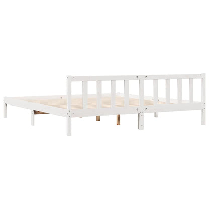 Cadre de lit extra long sans matelas 180x220 cm bois massif pin