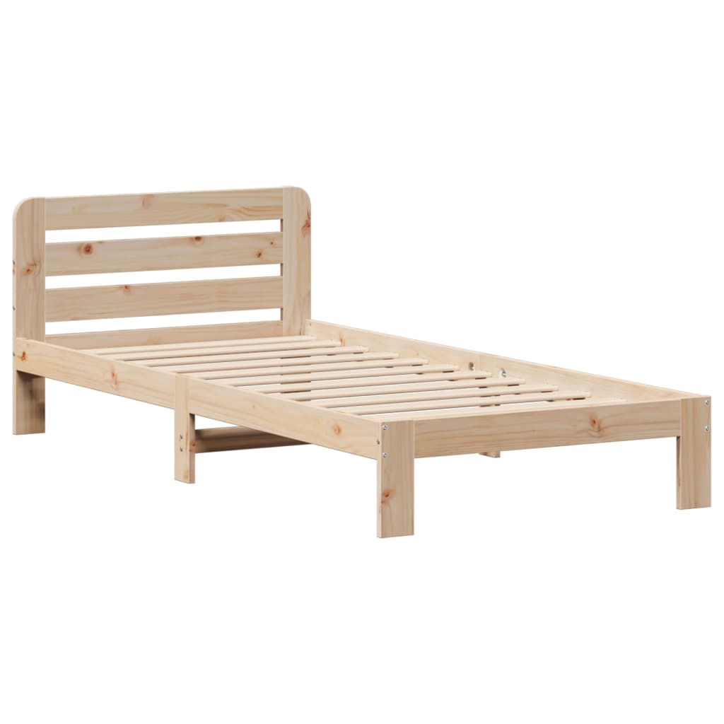 Cadre de lit sans matelas 90x200 cm bois de pin massif