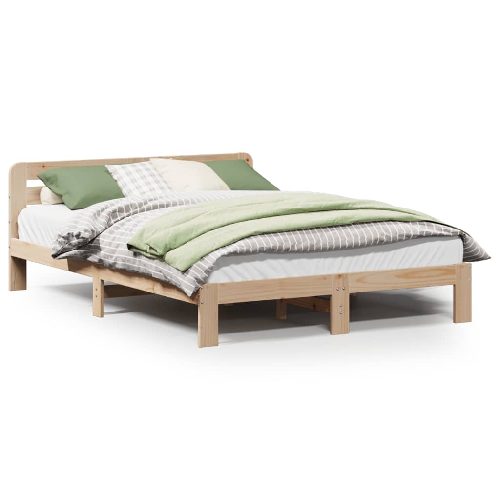 Cadre de lit sans matelas 120x200 cm bois de pin massif