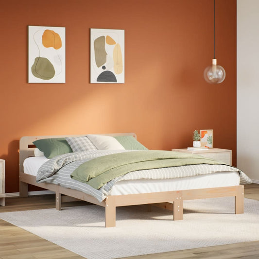 Cadre de lit sans matelas 120x200 cm bois de pin massif