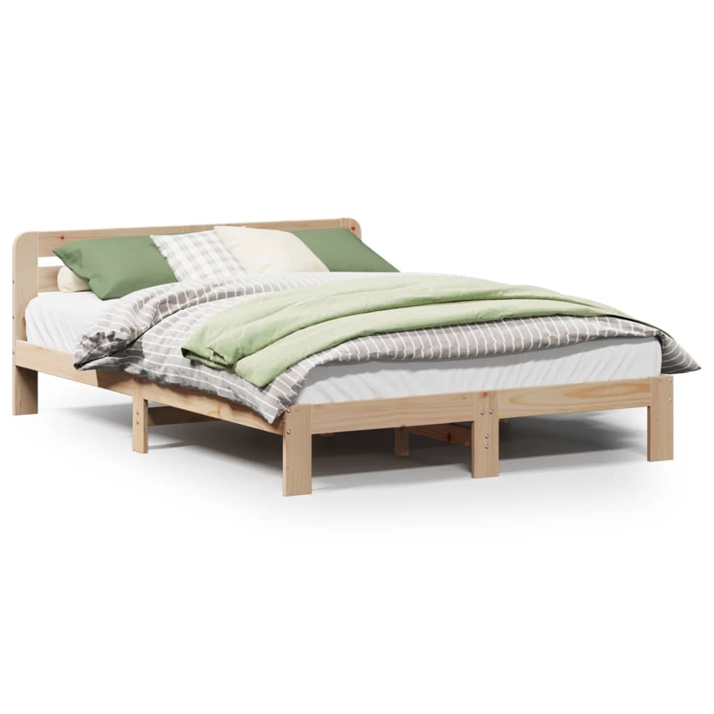 Cadre de lit sans matelas 150x200 cm bois de pin massif