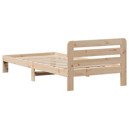 Cadre de lit sans matelas 75x190 cm bois de pin massif