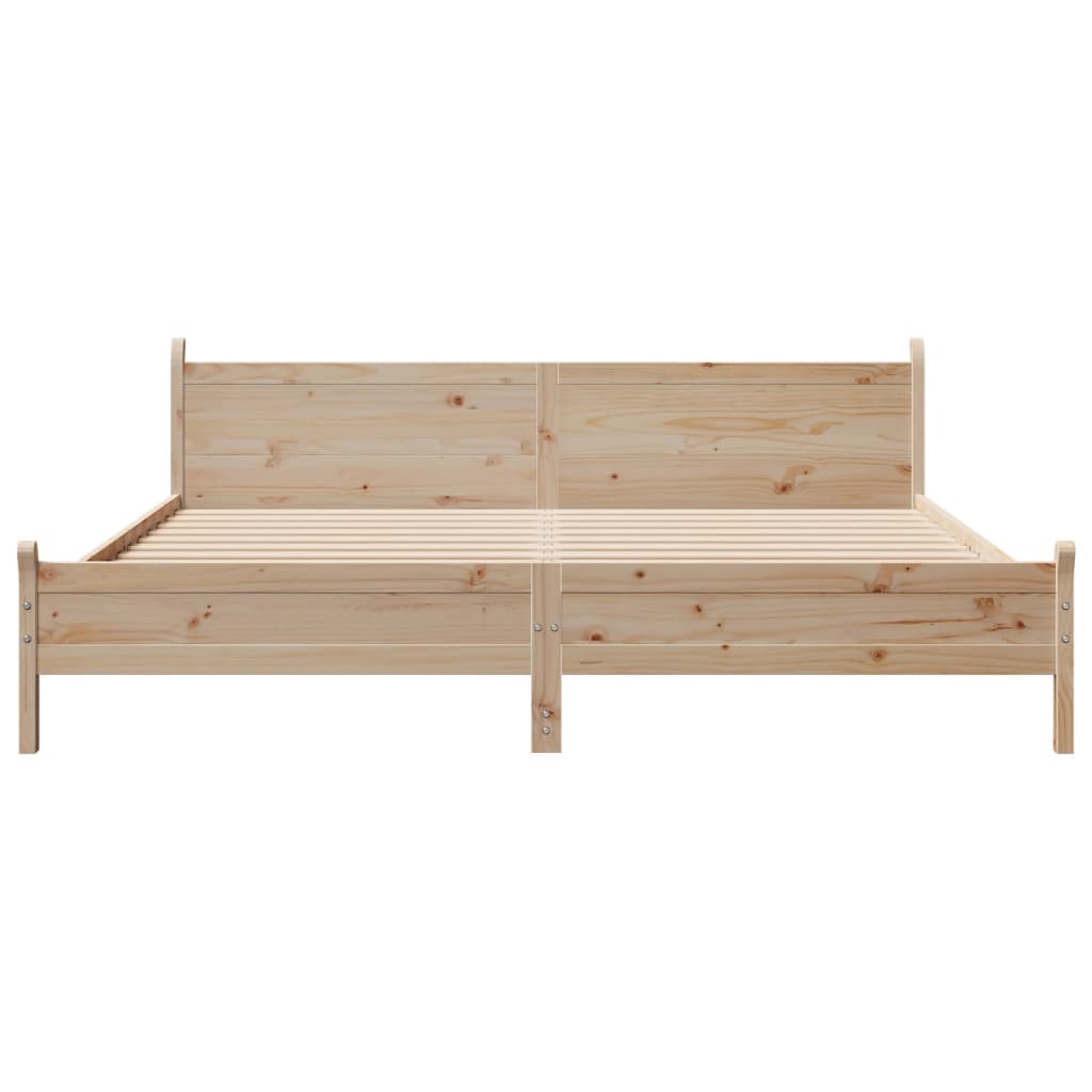 Cadre de lit sans matelas 180x200 cm bois massif de pin