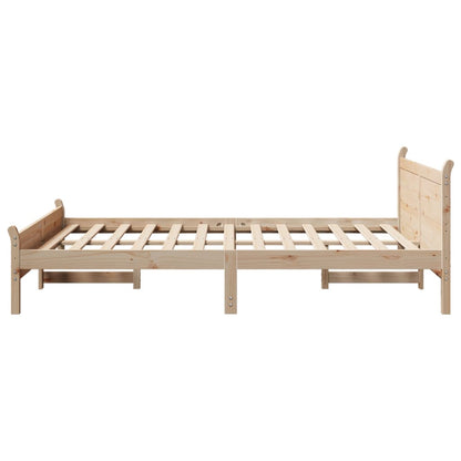 Cadre de lit sans matelas 150x200 cm bois de pin massif