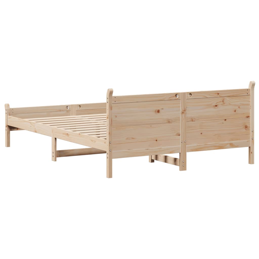 Cadre de lit sans matelas 150x200 cm bois de pin massif