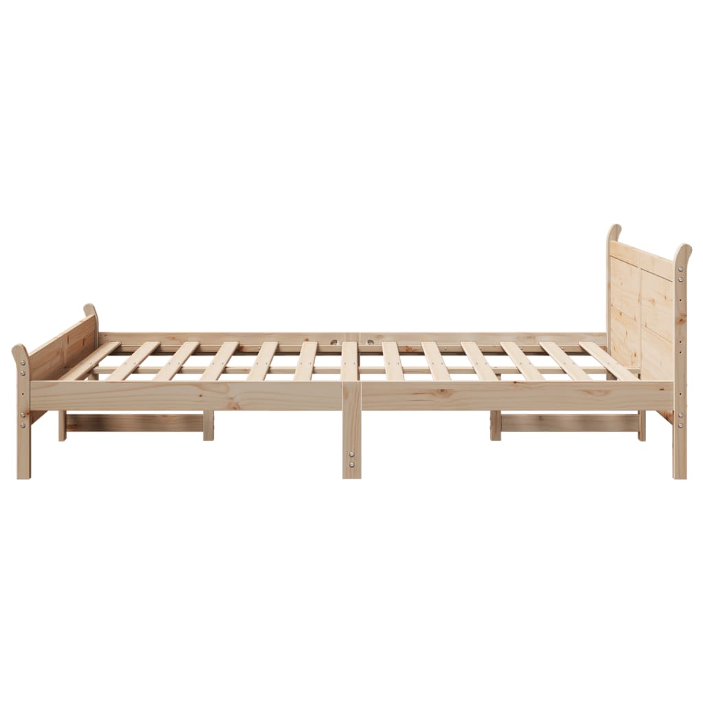 Cadre de lit sans matelas 120x200 cm bois de pin massif