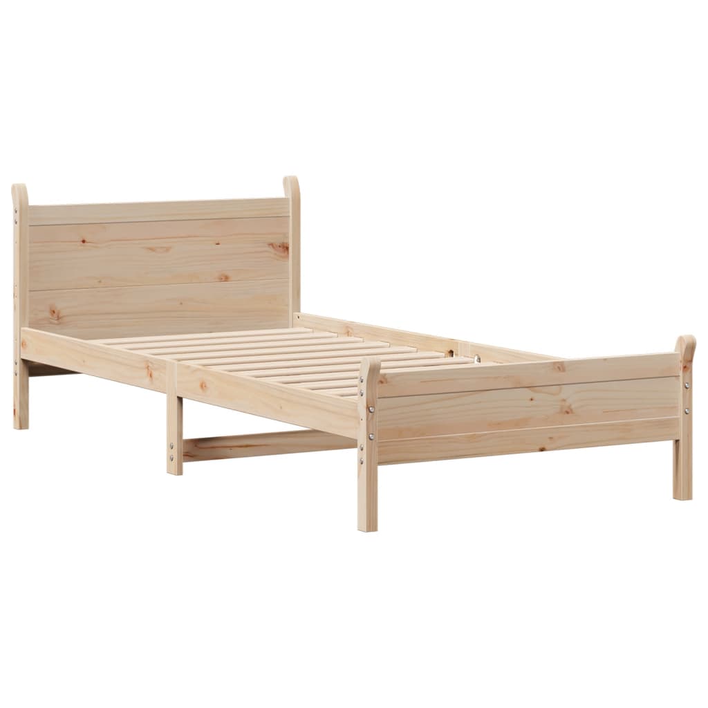 Cadre de lit sans matelas 100x200 cm bois massif de pin