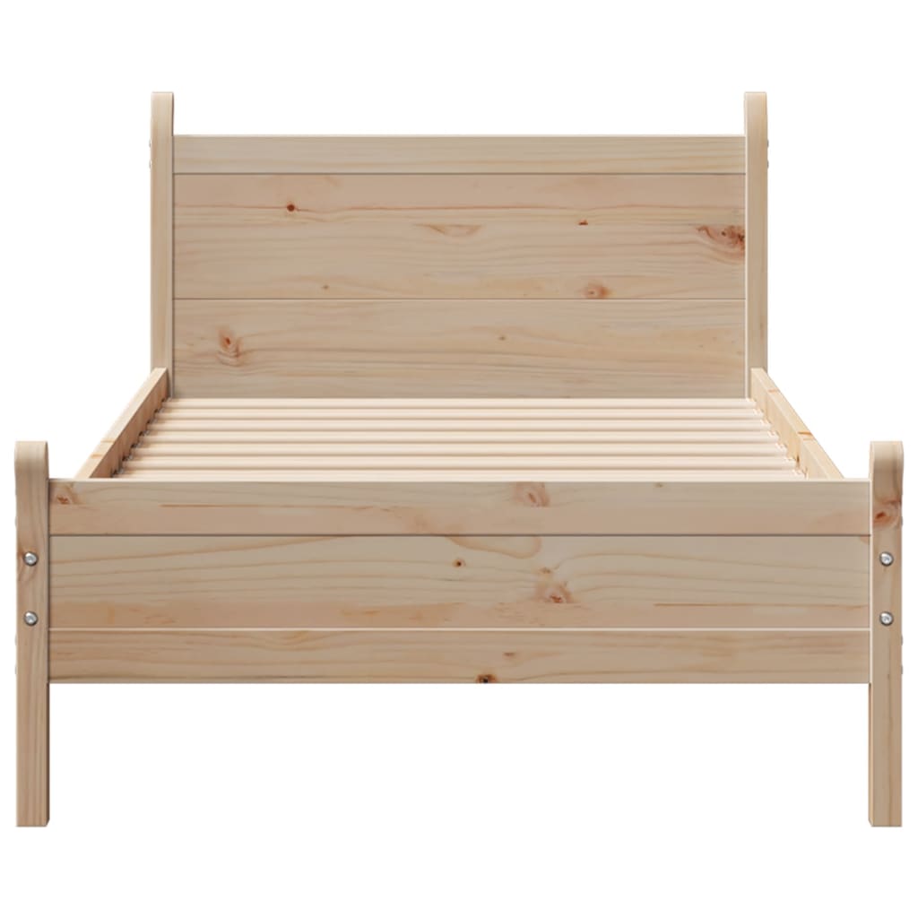 Cadre de lit sans matelas 100x200 cm bois massif de pin