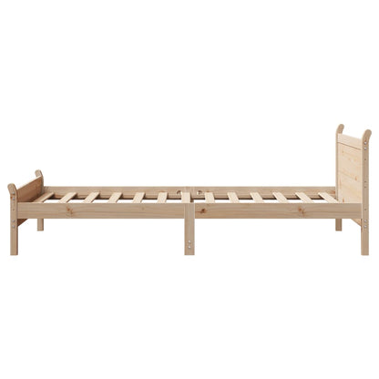 Cadre de lit sans matelas 75x190 cm bois de pin massif