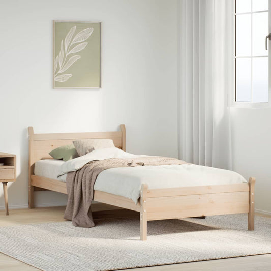 Cadre de lit sans matelas 75x190 cm bois de pin massif