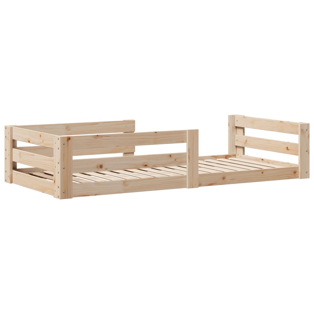 Cadre de lit sans matelas 80x200 cm bois massif de pin