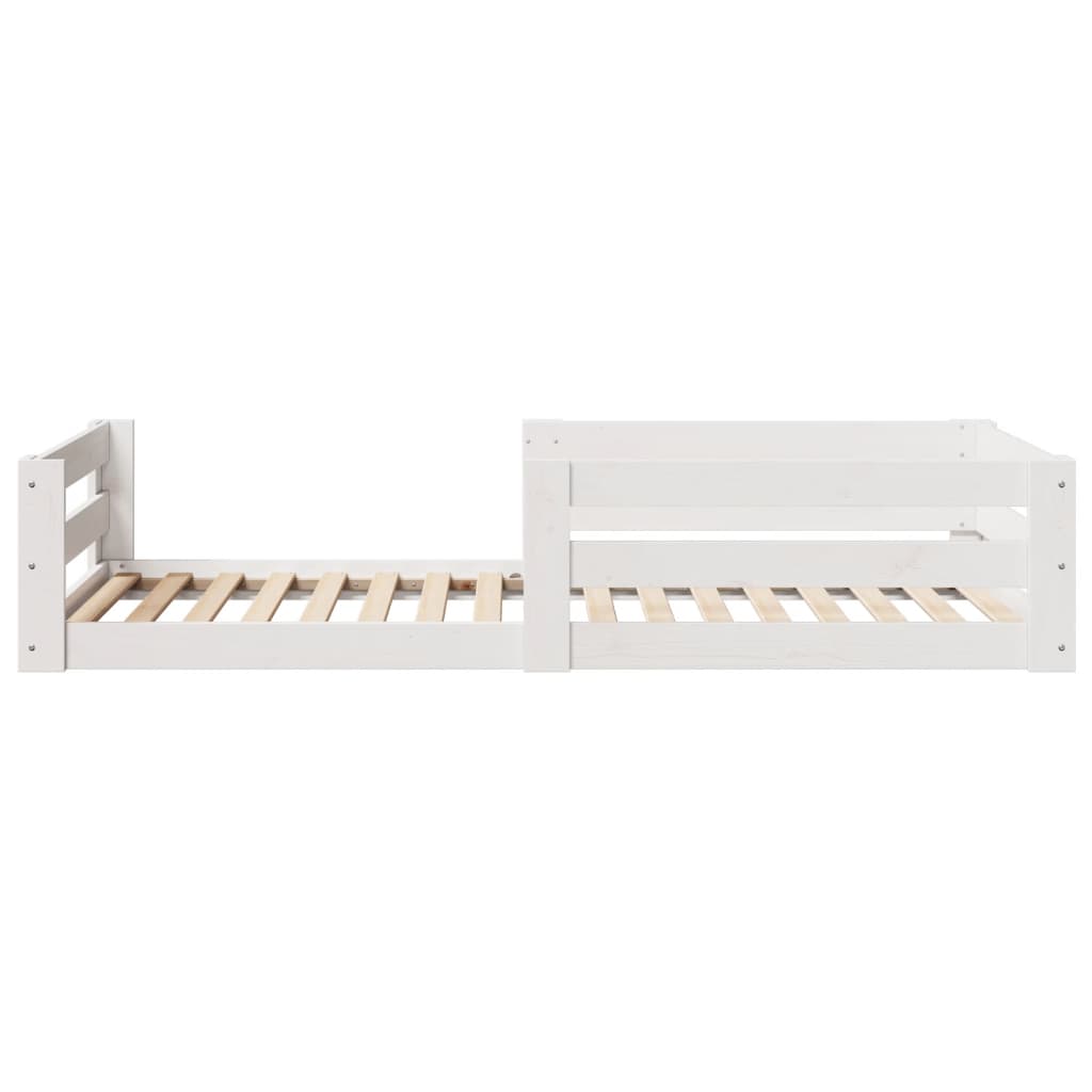 Cadre de lit sans matelas blanc 80x200 cm bois massif de pin