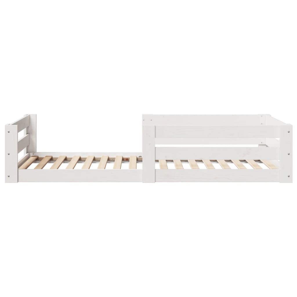 Cadre de lit sans matelas blanc 100x200 cm bois de pin massif