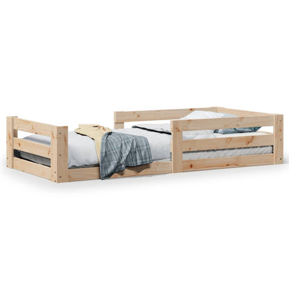 Cadre de lit sans matelas 75x190 cm bois de pin massif