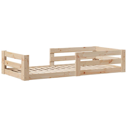 Cadre de lit sans matelas 75x190 cm bois de pin massif