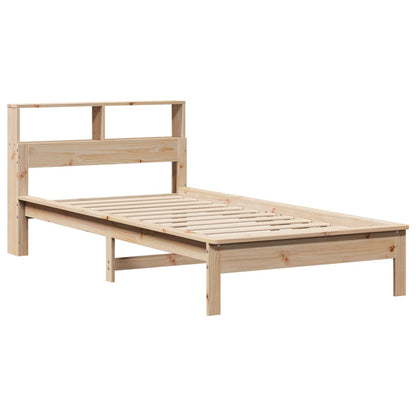 Lit bibliothèque sans matelas 100x200 cm bois massif de pin