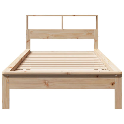 Lit bibliothèque sans matelas 90x200 cm bois de pin massif