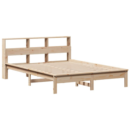 Lit bibliothèque sans matelas 120x190 cm bois de pin massif