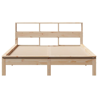 Lit bibliothèque sans matelas 120x190 cm bois de pin massif