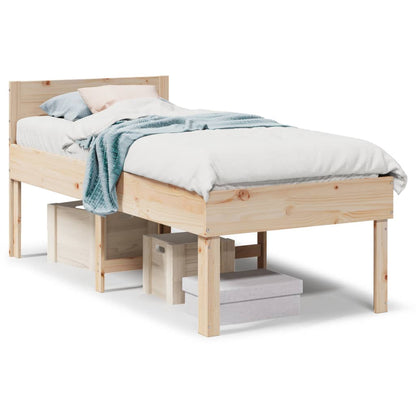 Cadre de lit sans matelas 90x200 cm bois de pin massif