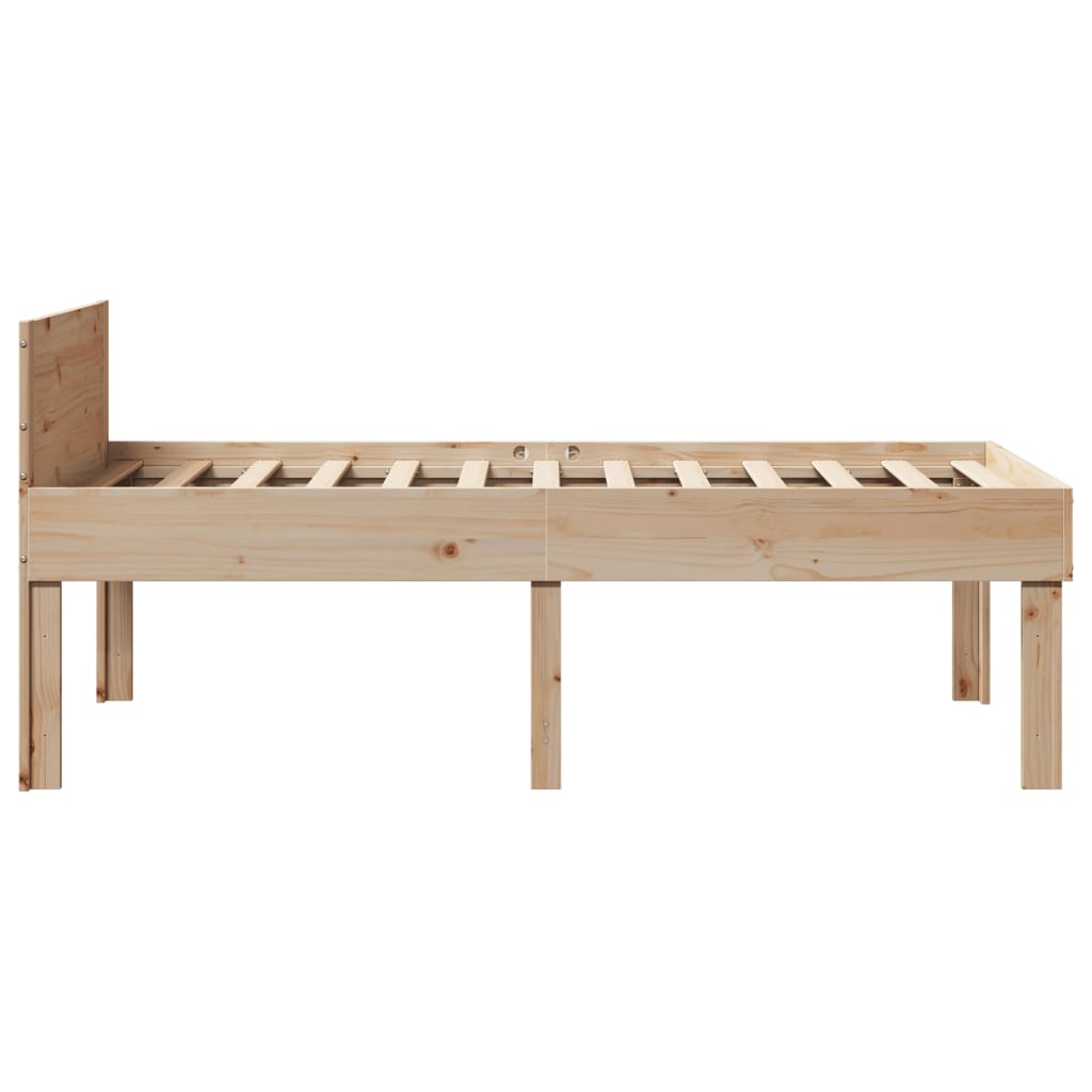 Cadre de lit sans matelas 90x200 cm bois de pin massif